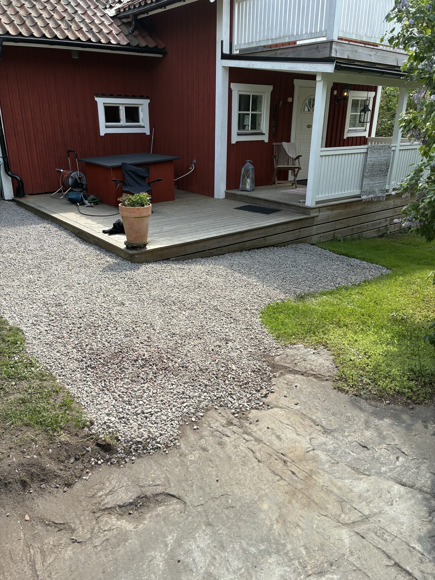 Anläggning grusgång