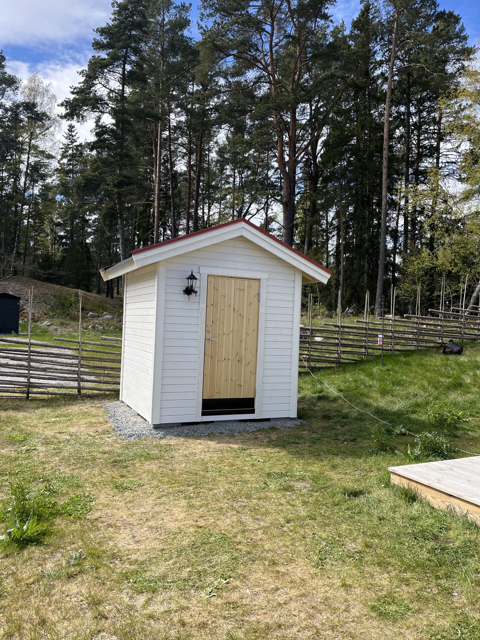 Byggt litet förråd