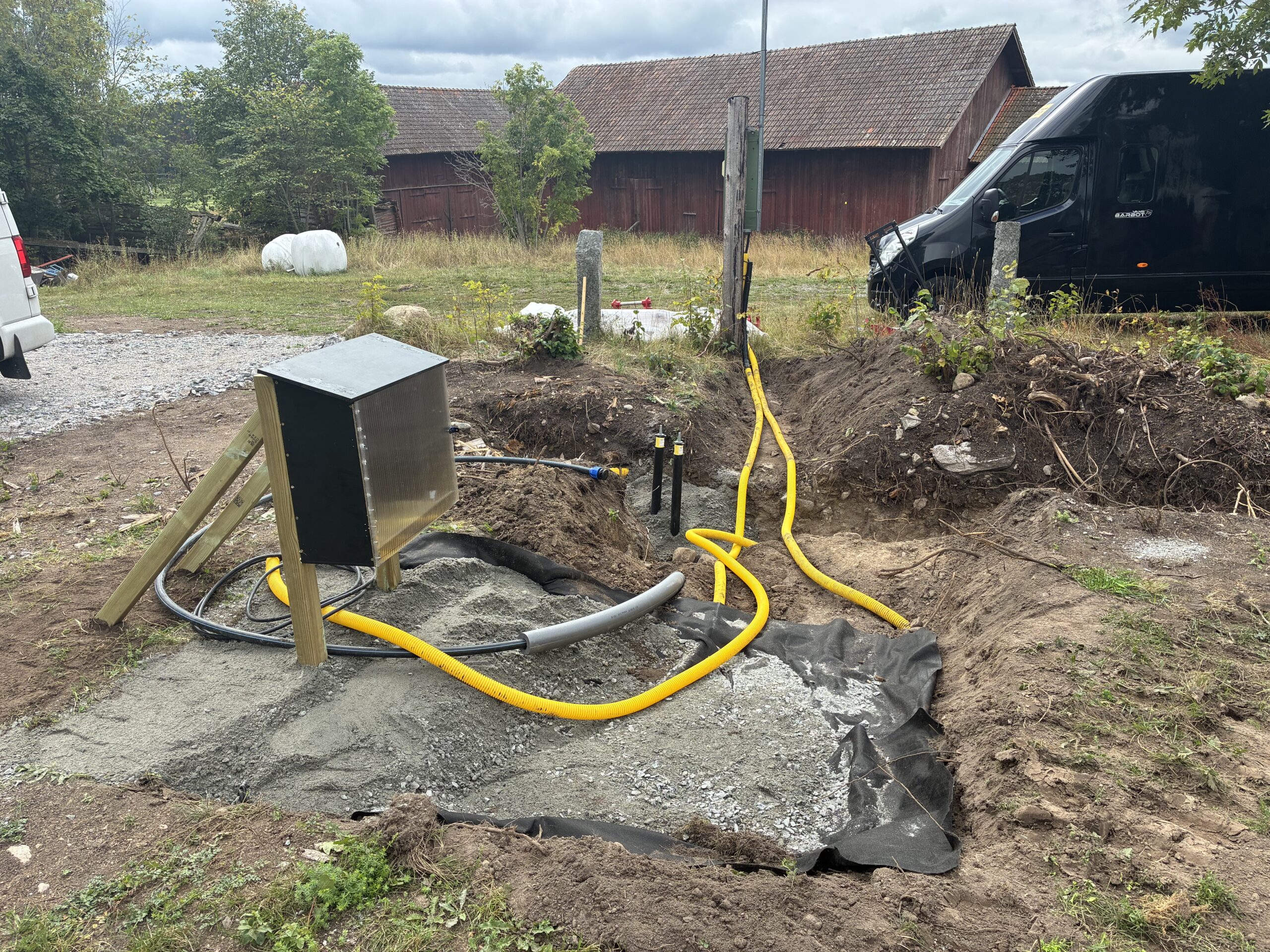 Nydragning av vatten, El, Fiber